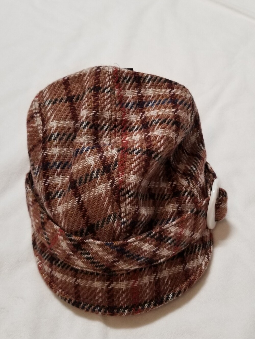 Goorin Bros Brown Plaid Wool-Blend Newsboy Cap NWT Size Small